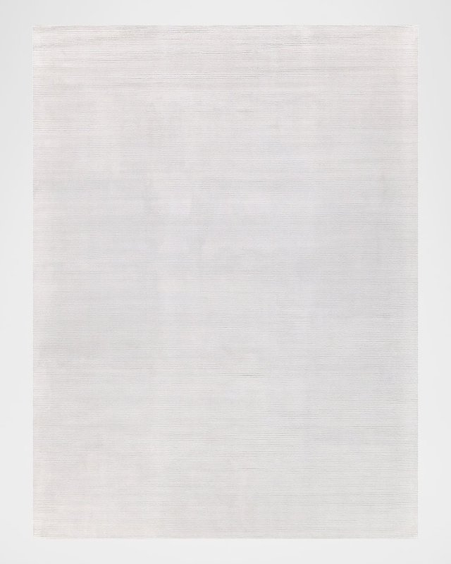 Pavia Hand-Loomed White Rug, 6' x 9'